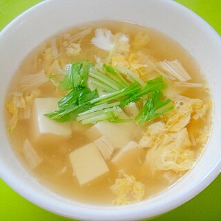 豆腐とえのき卵のスープ